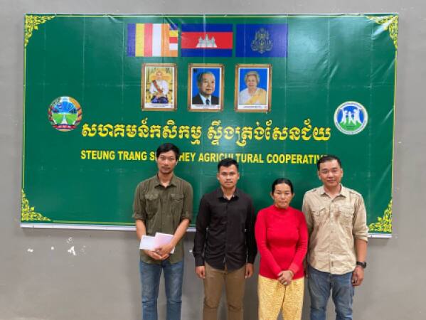 ចងក្រងវីឌីអូឯកសារសកម្មភាពប្រមូលផលដំណាំស្វាយចន្ទីរបស់កសិករ ហ៊ី វីន សមាជិកសហគមន៍កសិកម្មស្ទឹងត្រង់សែនជ័យ ដែលទទួលបានឥណទានពីធនាគារ ARDB